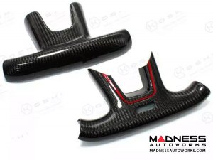 Audi RS4 Steering Wheel Lower Part - Carbon Fiber w/ Red Stripe